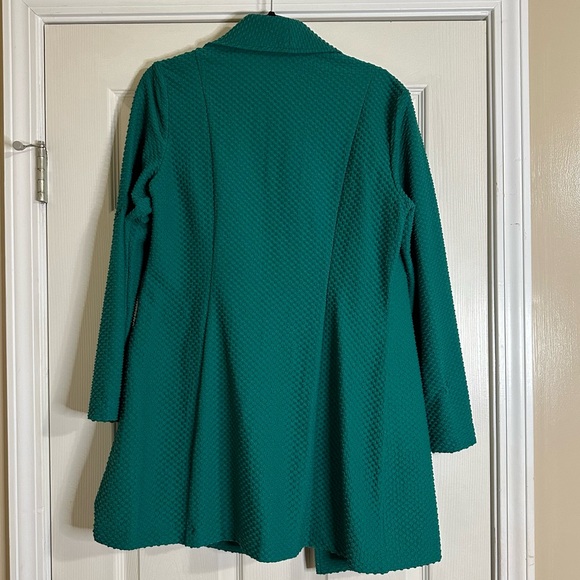 Peter Nygard Emerald Green Textured Jacket - Size M - Picture 2 of 10